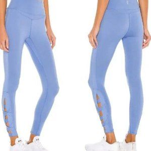 Free People Very Prarie Legging Yoga Pant Corsican Sea Blue Womens L